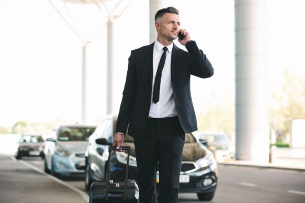 A business man on DTW airport